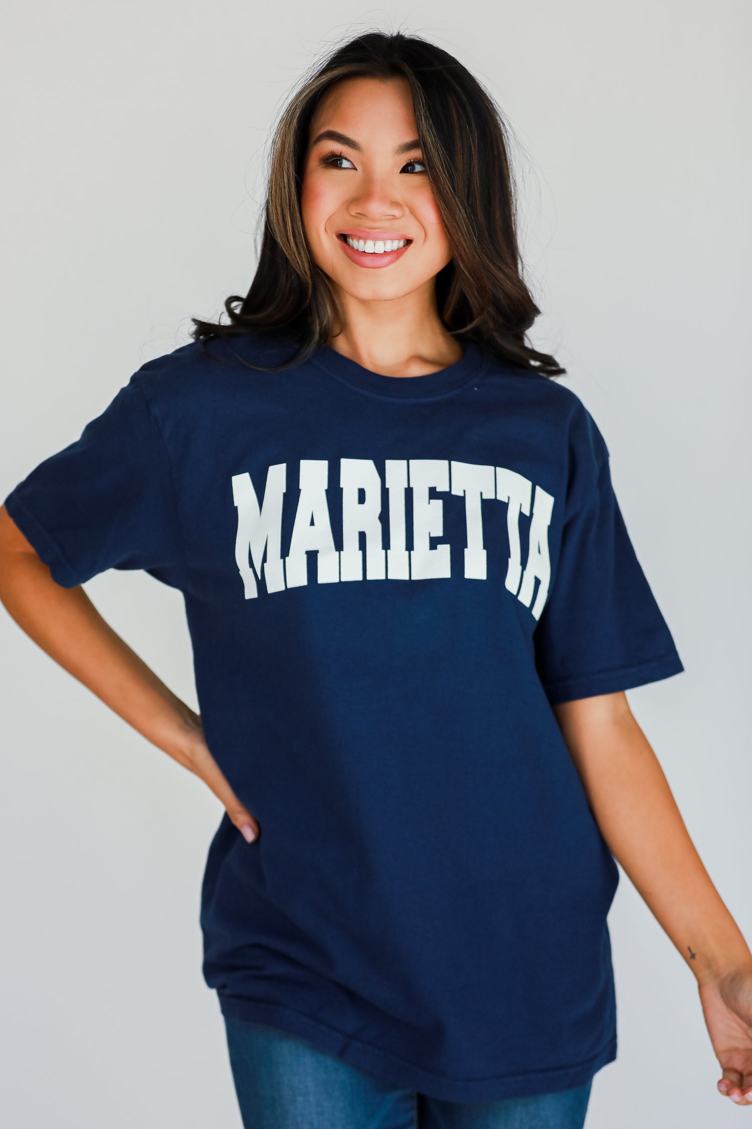 Navy Marietta Tee