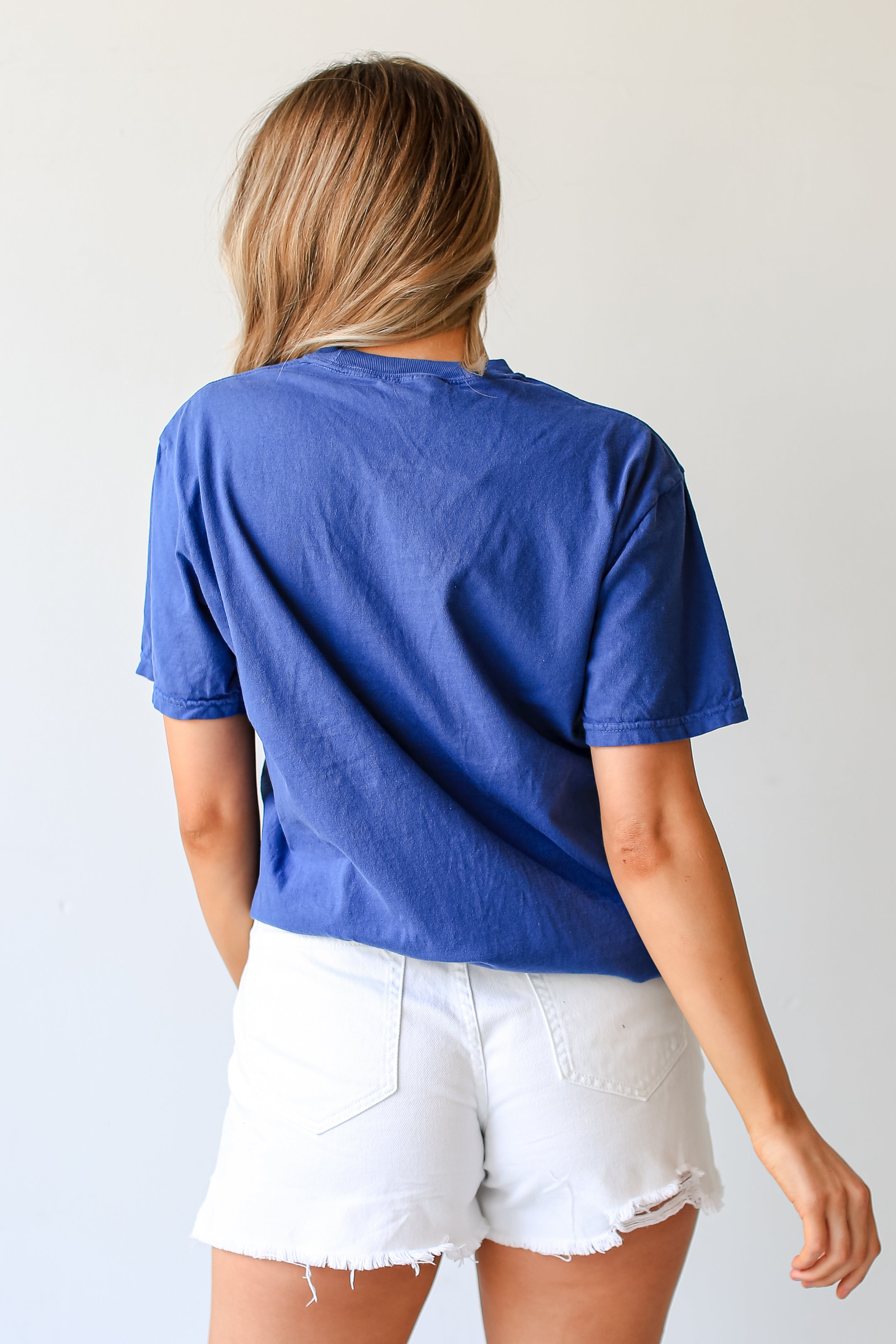 Blue North Georgia Script Tee back view