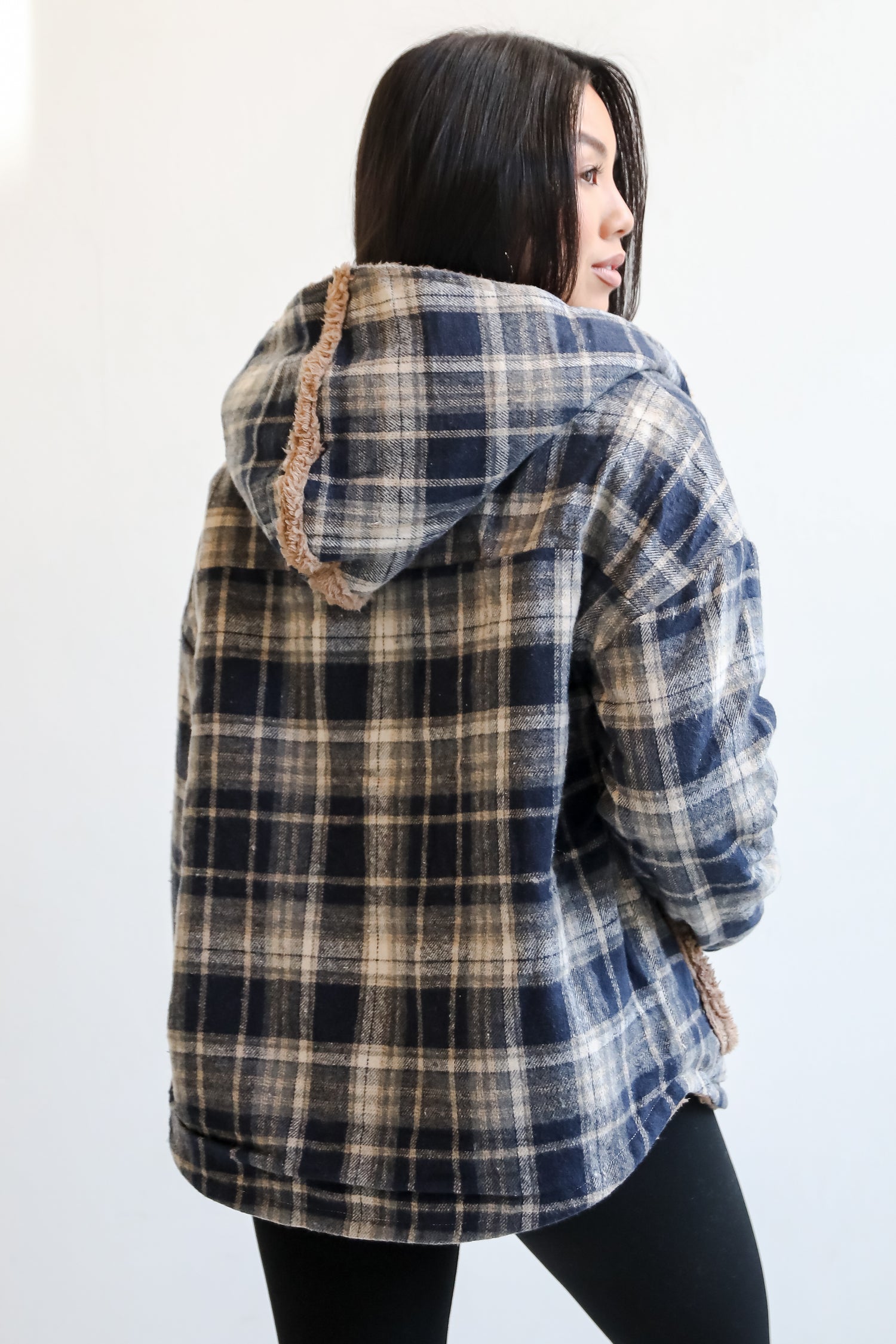 Perfected Comfort Reversible Sherpa Plaid Jacket