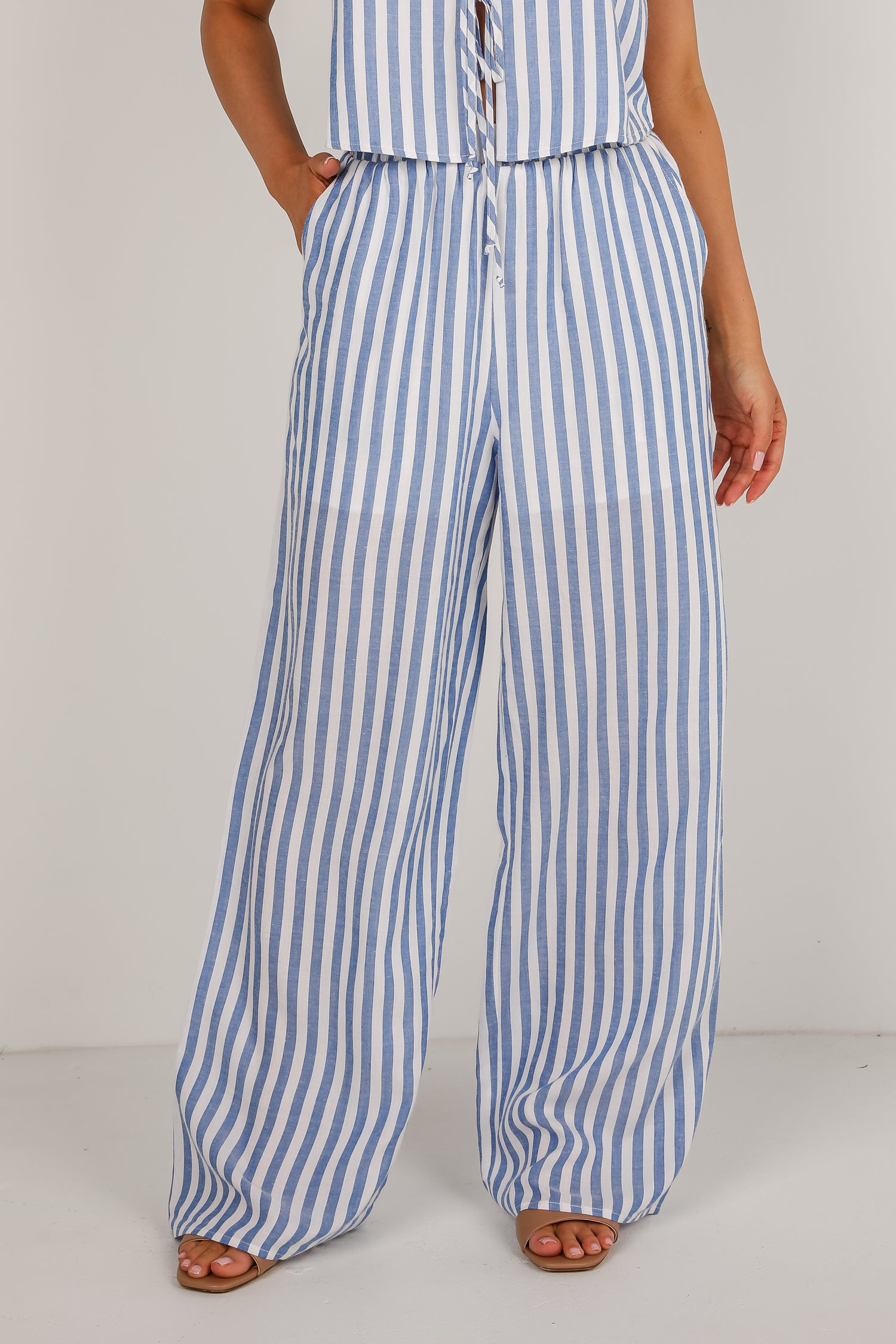 Make It Last Navy Striped Pants