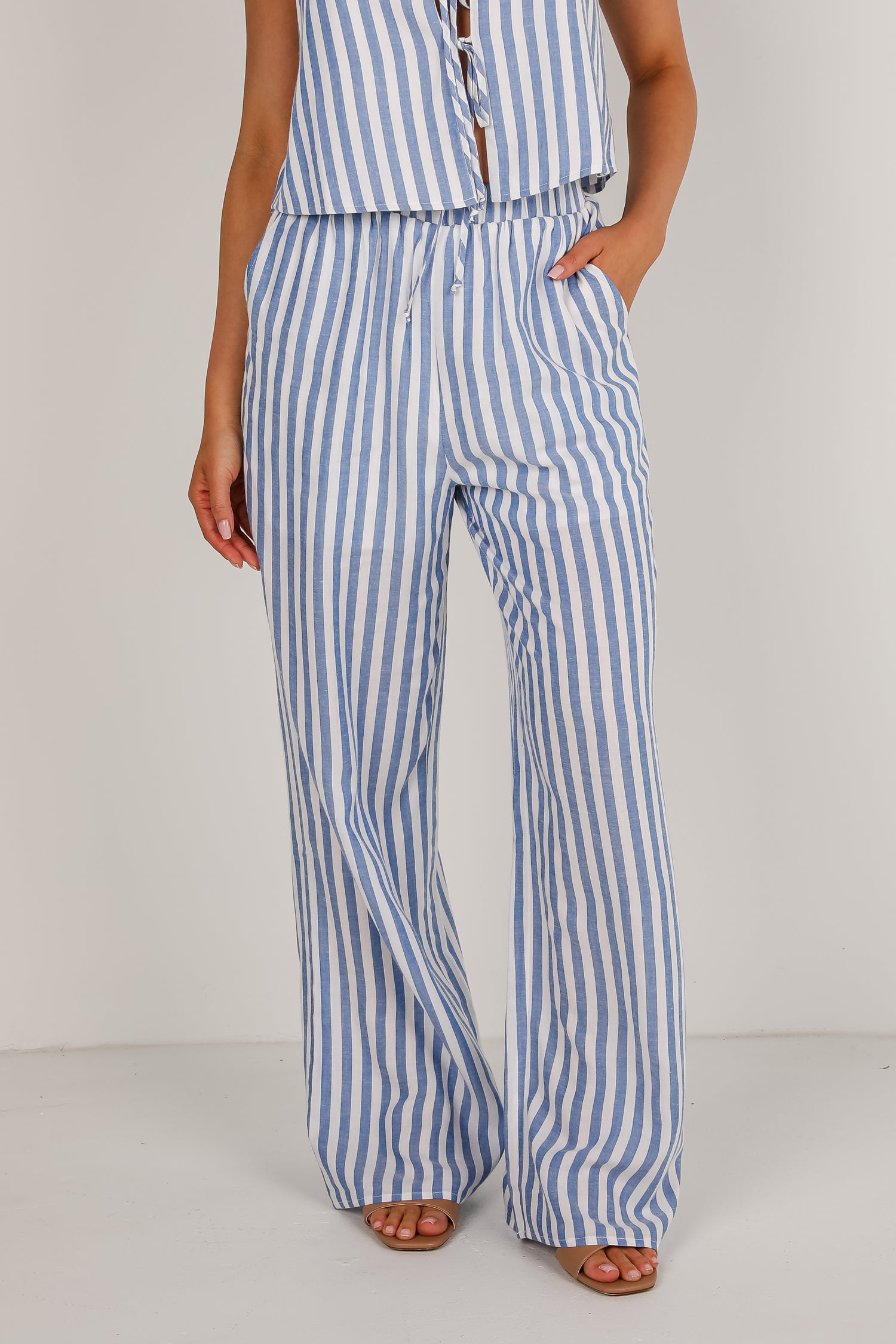Make It Last Navy Striped Pants