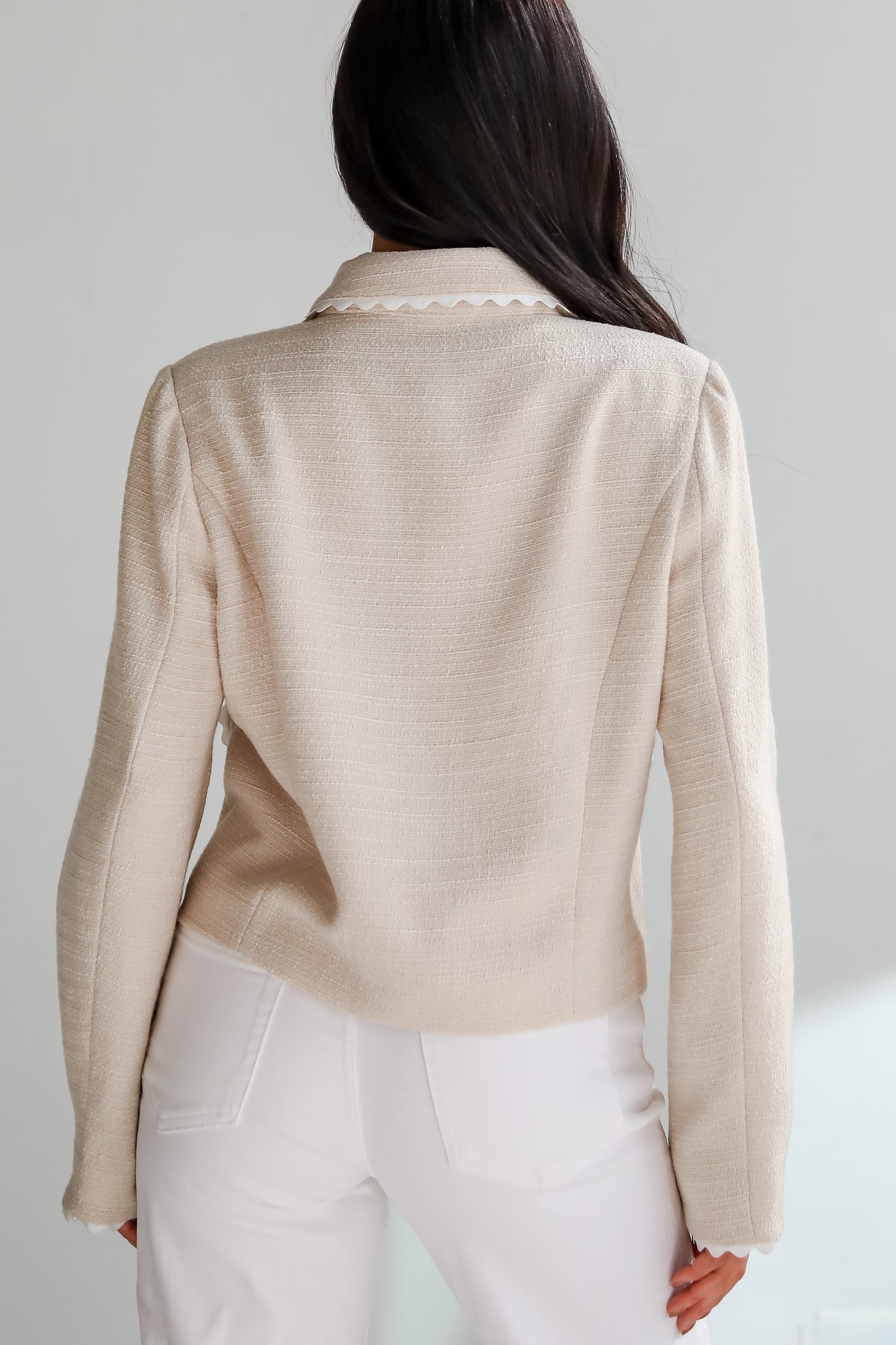 Posh Pursuits Oatmeal Tweed Jacket