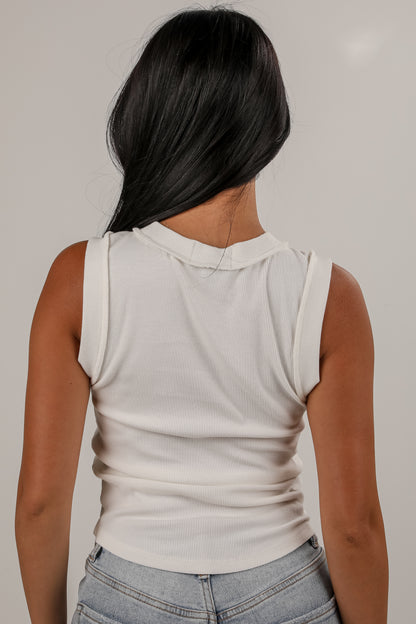 Mia Everyday Exposed Seam Ribbed Tank