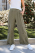 Olive Linen Cargo Pants