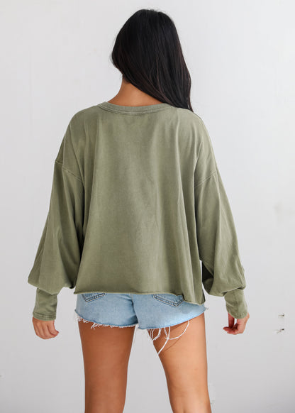 Aubree Cropped Long Sleeve Tee