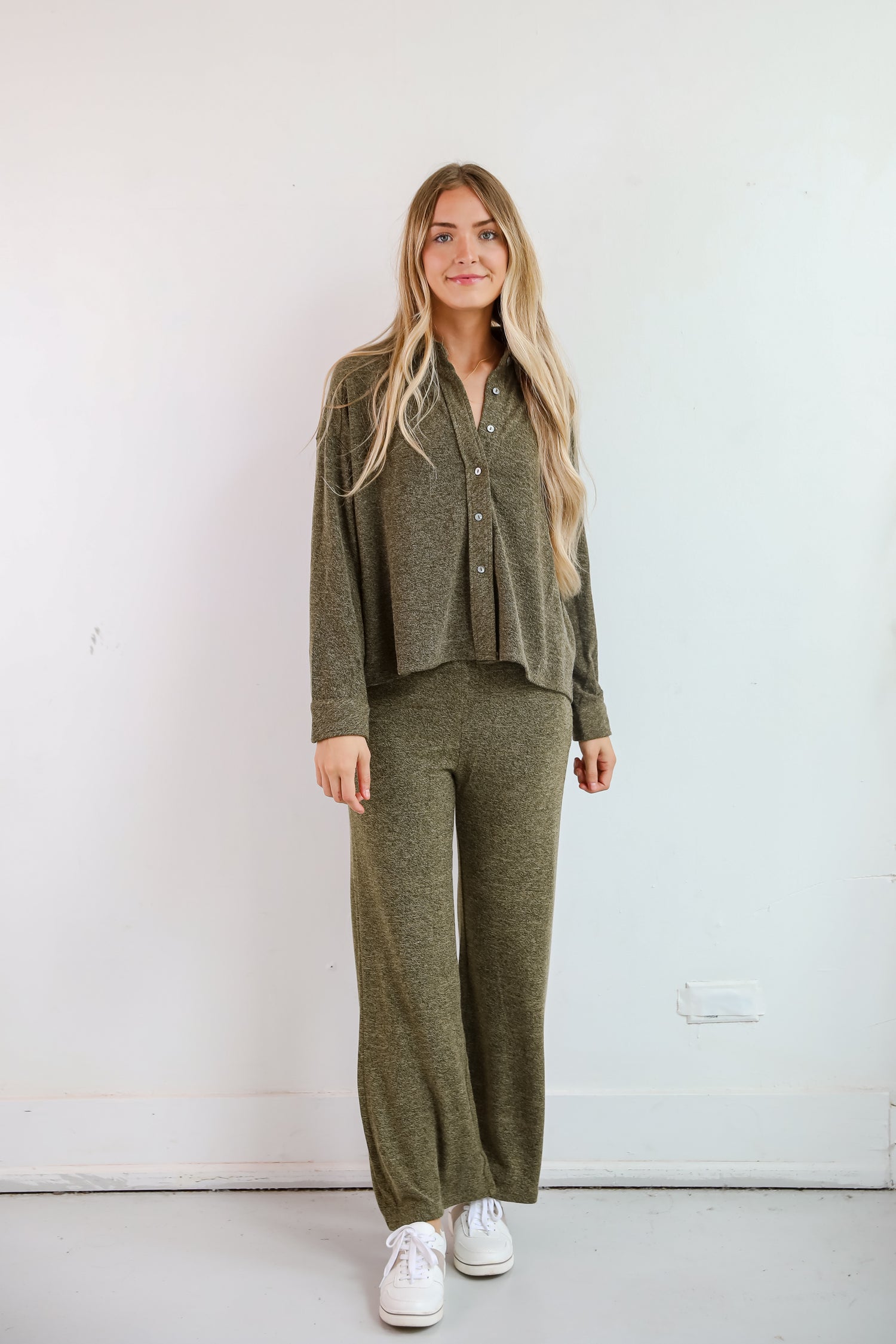 Coveted Coziness Olive Knit Pants