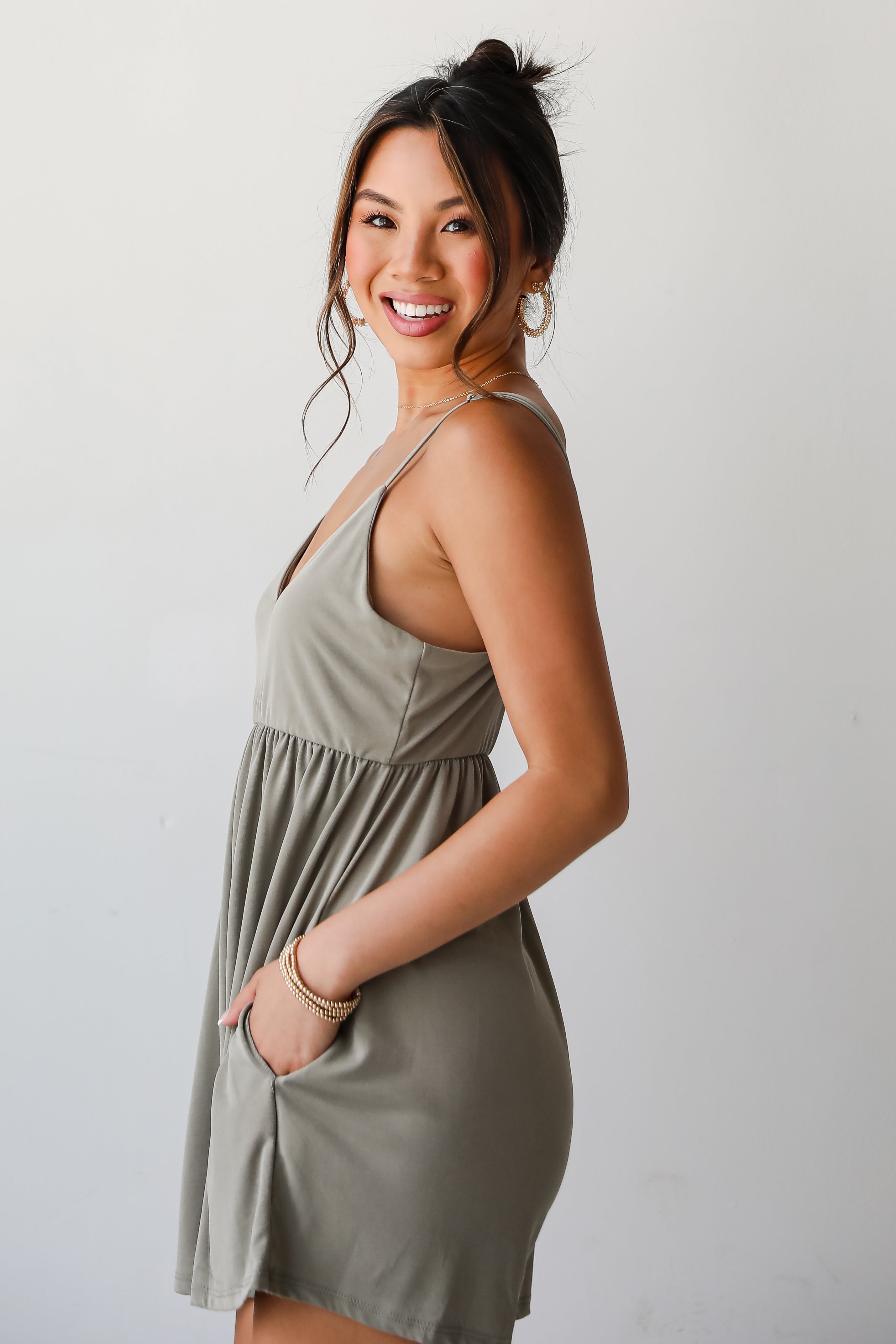 Days Like Today Light Olive Romper