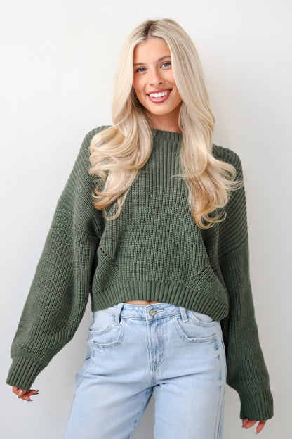 Immaculate Essence Olive Sweater