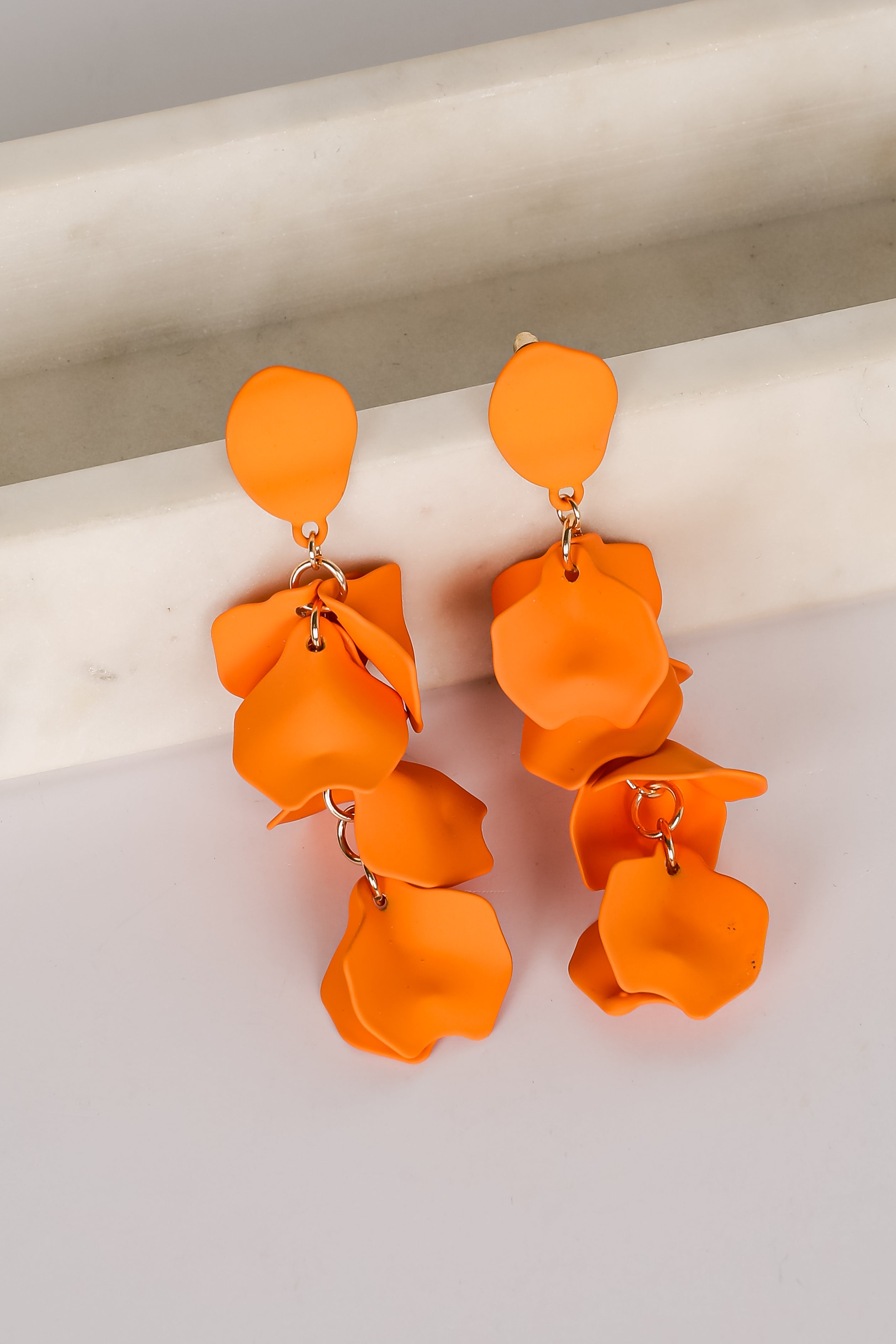 Dorothy Orange Statement Earrings