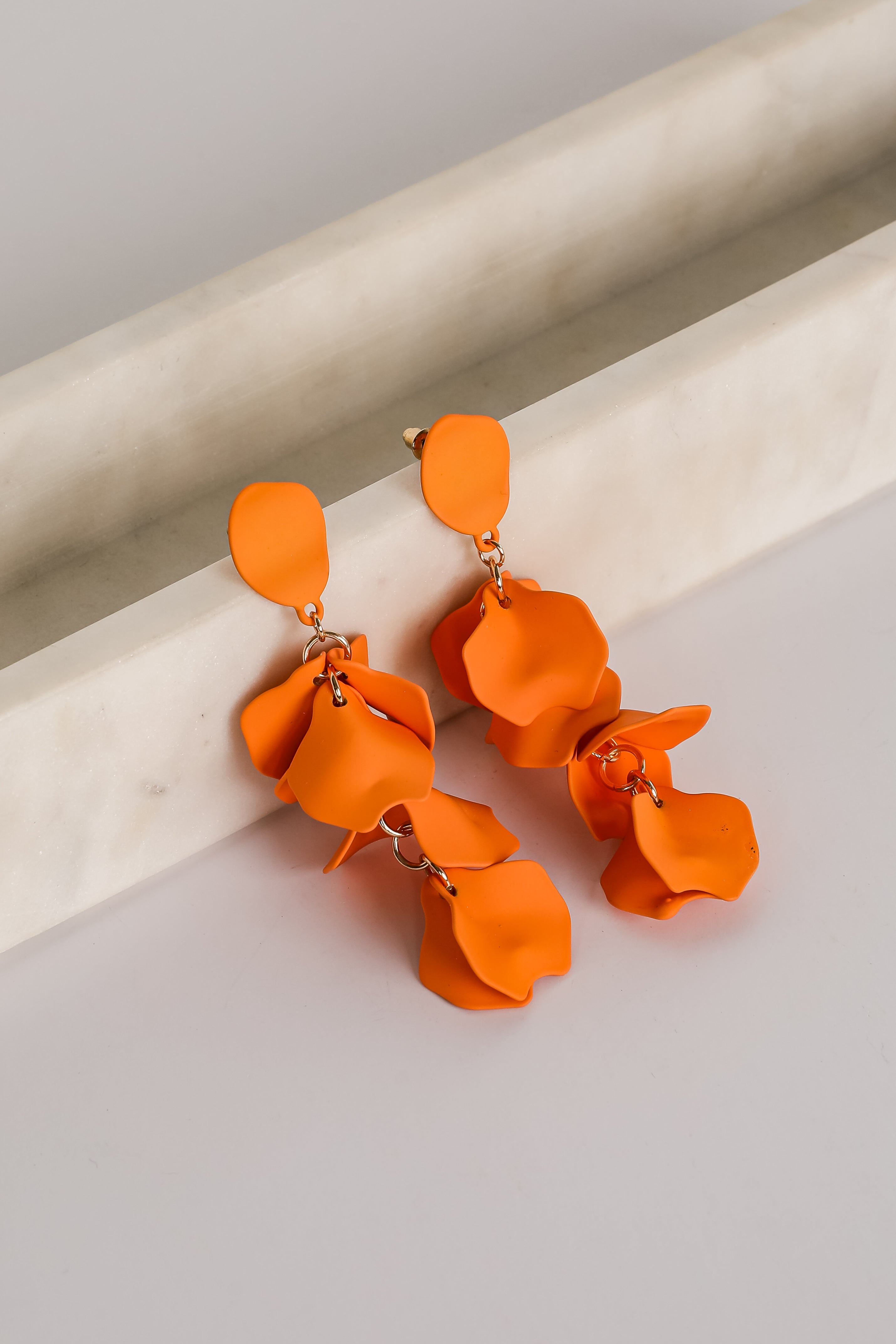 Dorothy Orange Statement Earrings