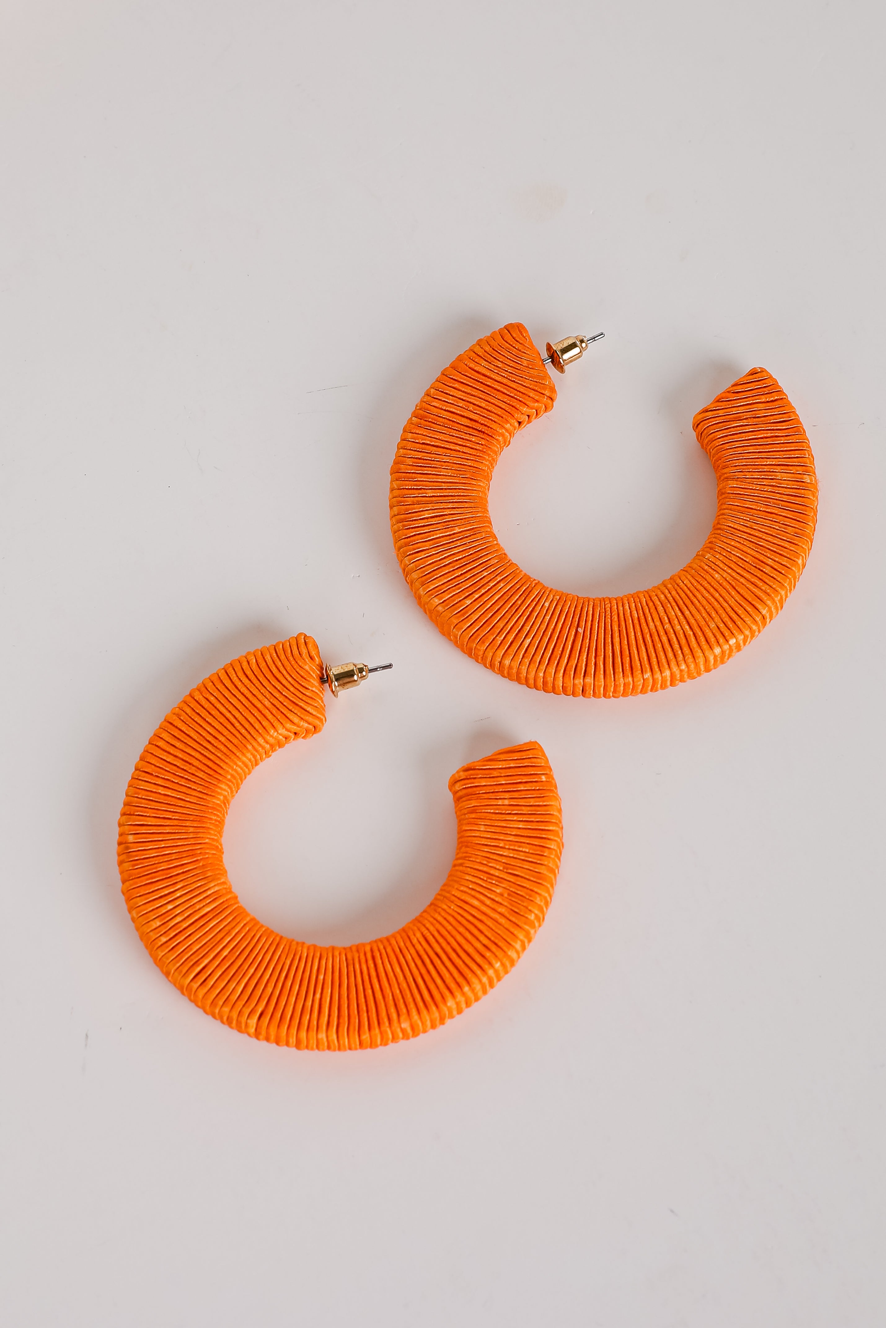 Alicia Orange Hoop Earrings