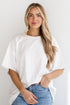 white Oversized Boyfriend Tee