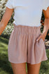 tan Linen Shorts