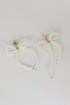 Annie White Pearl Bow Earrings