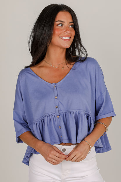 Breezy Charm Babydoll Top