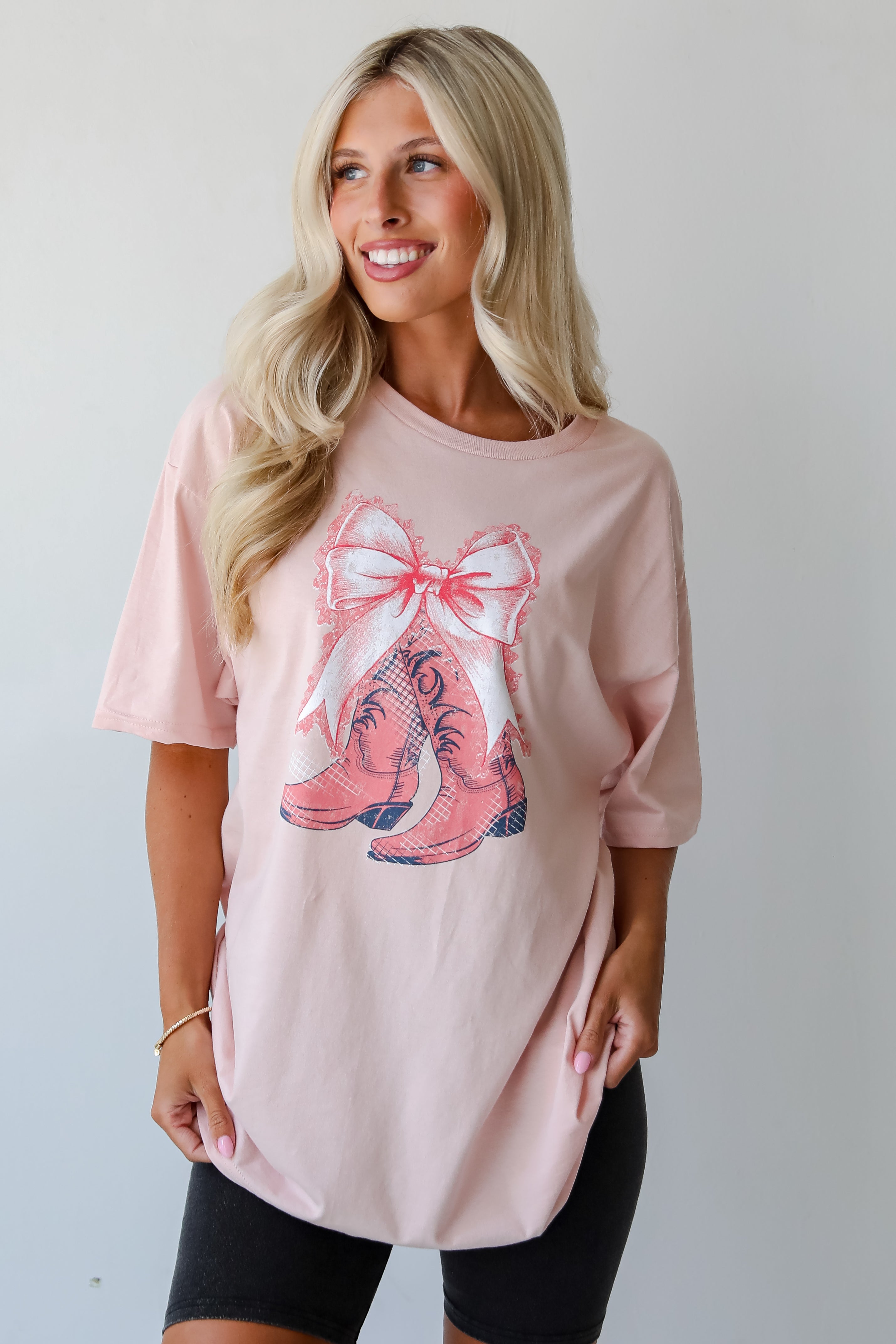 Boots &amp; Bows Blush Graphic Tee