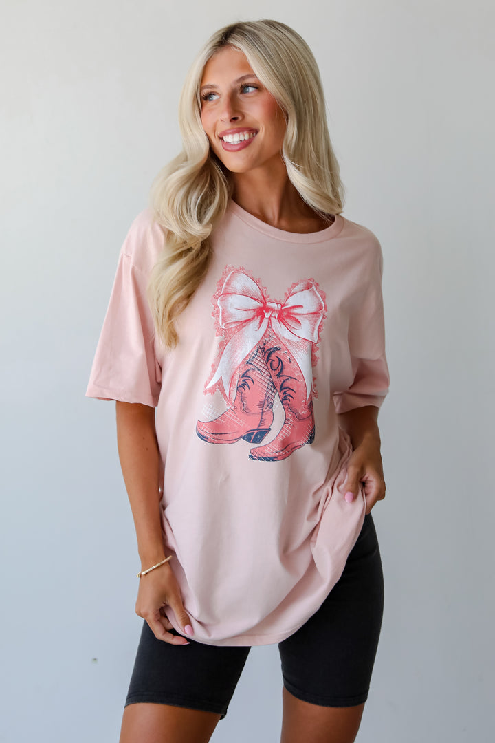 Boots & Bows Blush Graphic Tee