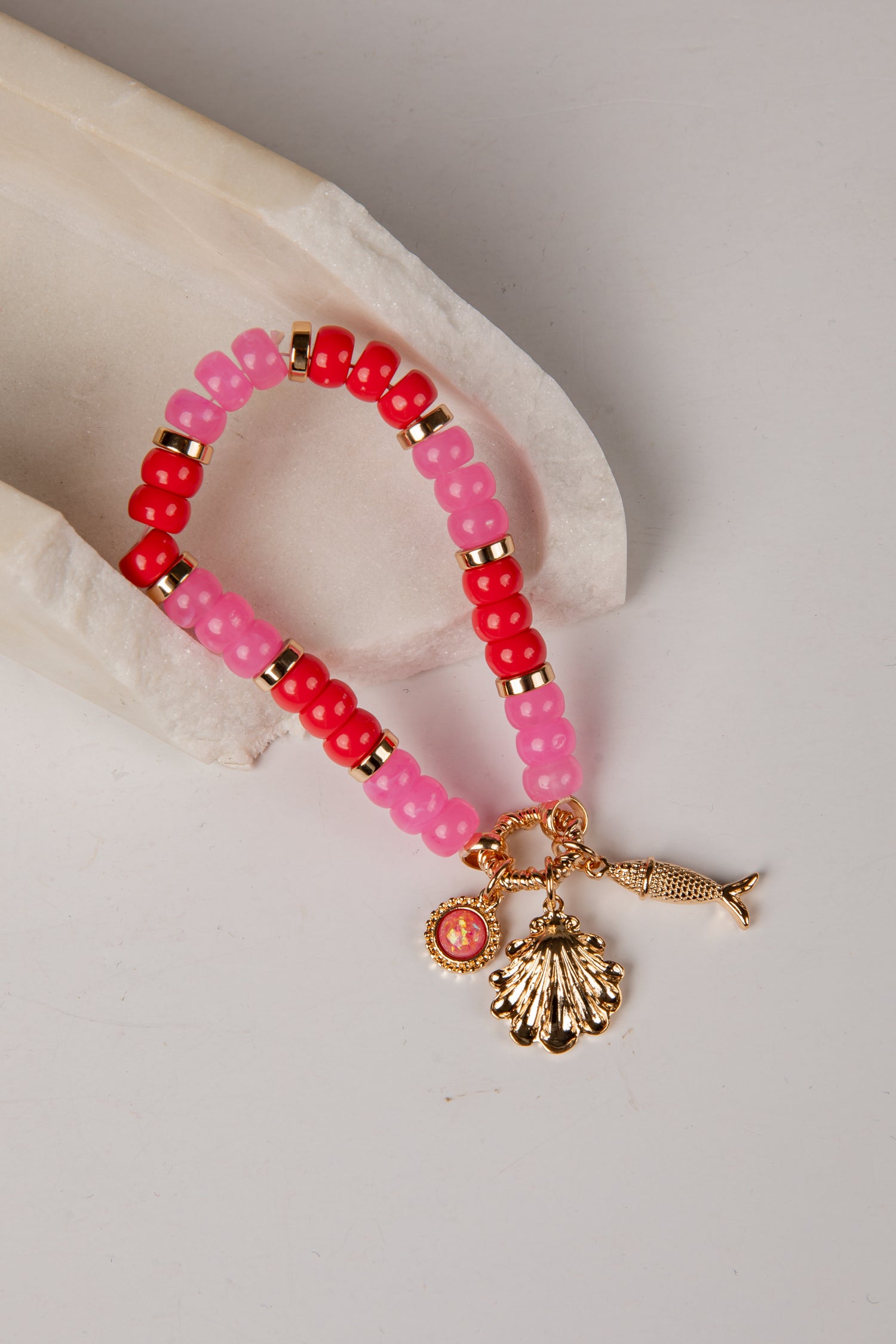 Cecilia Beaded Charm Toggle Bracelet