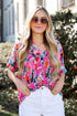 Pink Floral Blouse