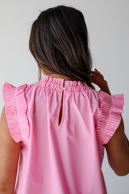 Pink Ruffle Blouse