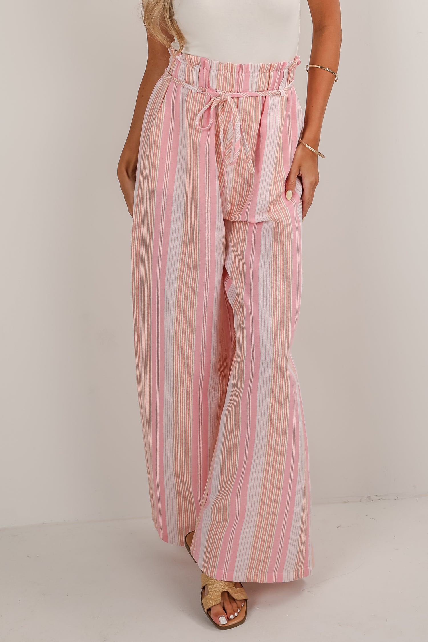 Own The Look Pink Striped Pants