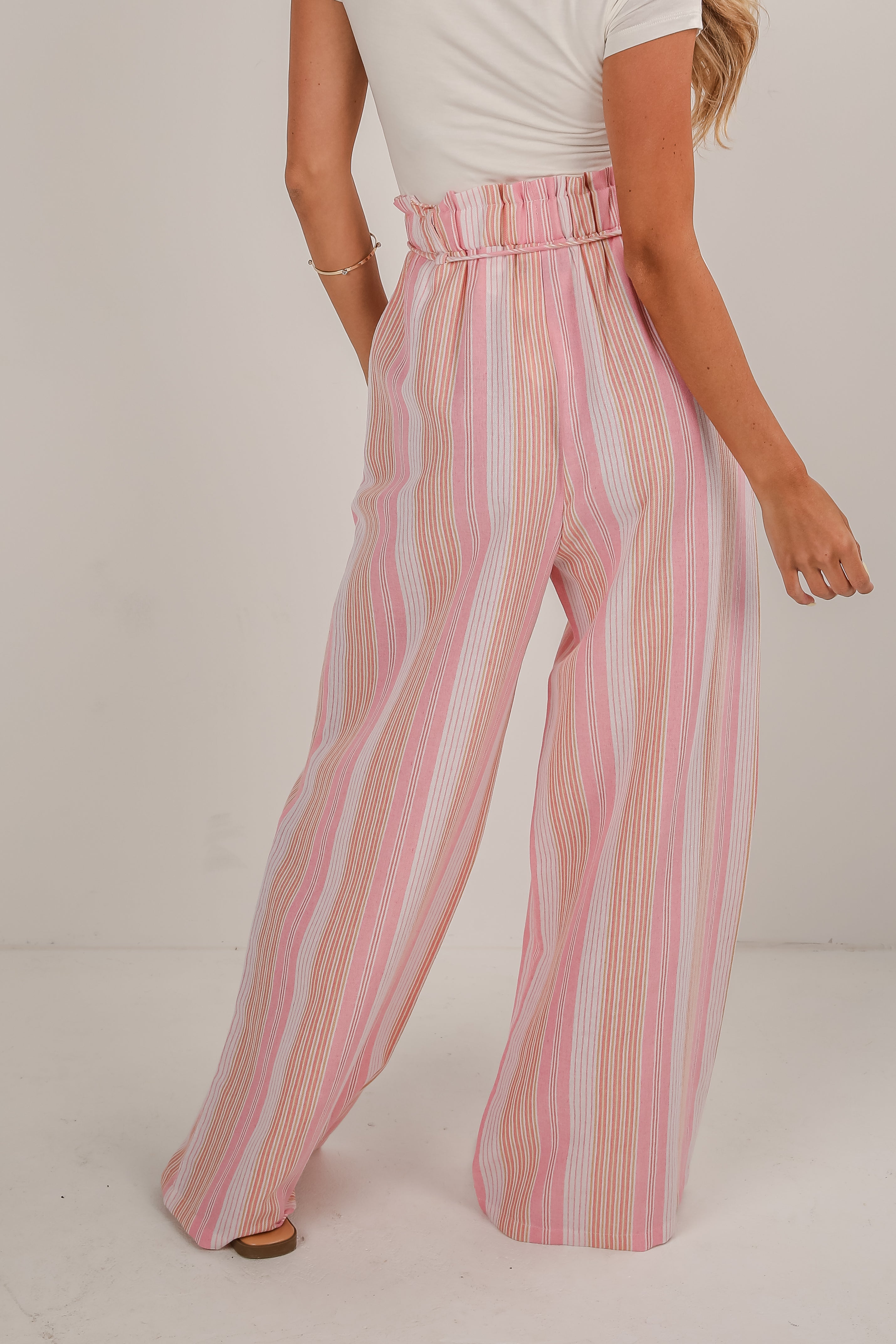 Own The Look Pink Striped Pants