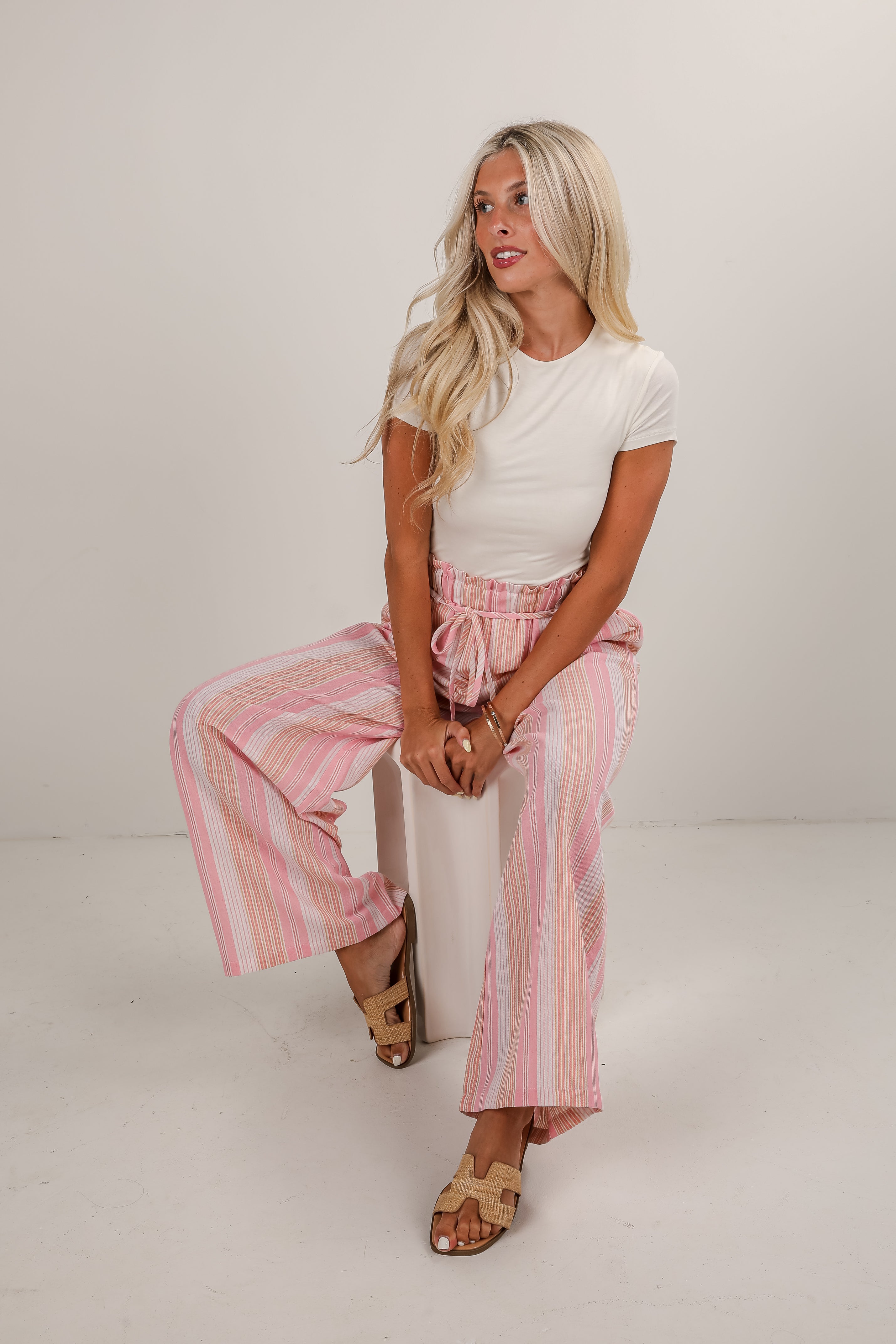 Own The Look Pink Striped Pants