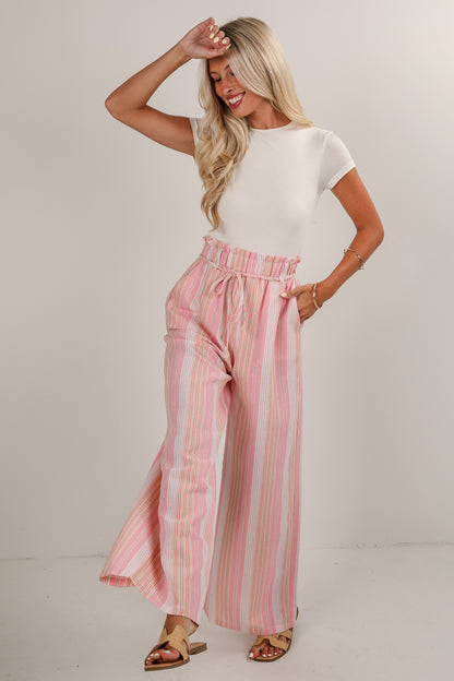 Own The Look Pink Striped Pants