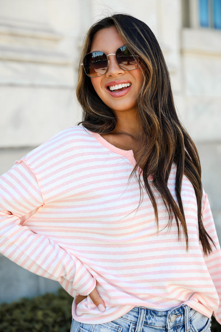 Everleigh Pink Striped Top