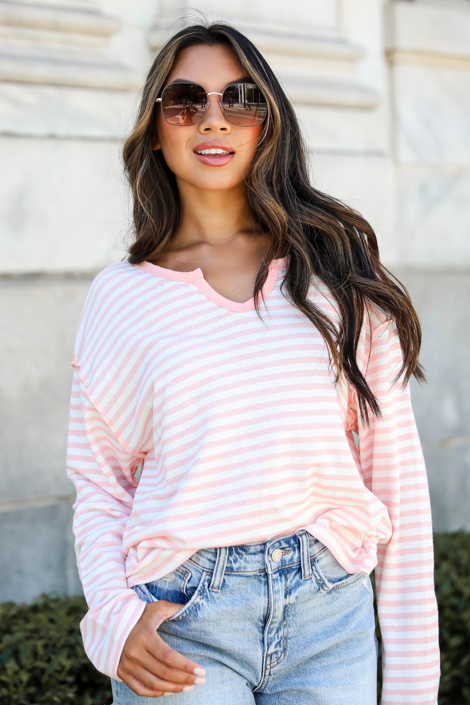 Everleigh Pink Striped Top