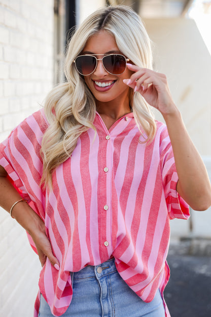 Pretty In Pink Striped Tunic