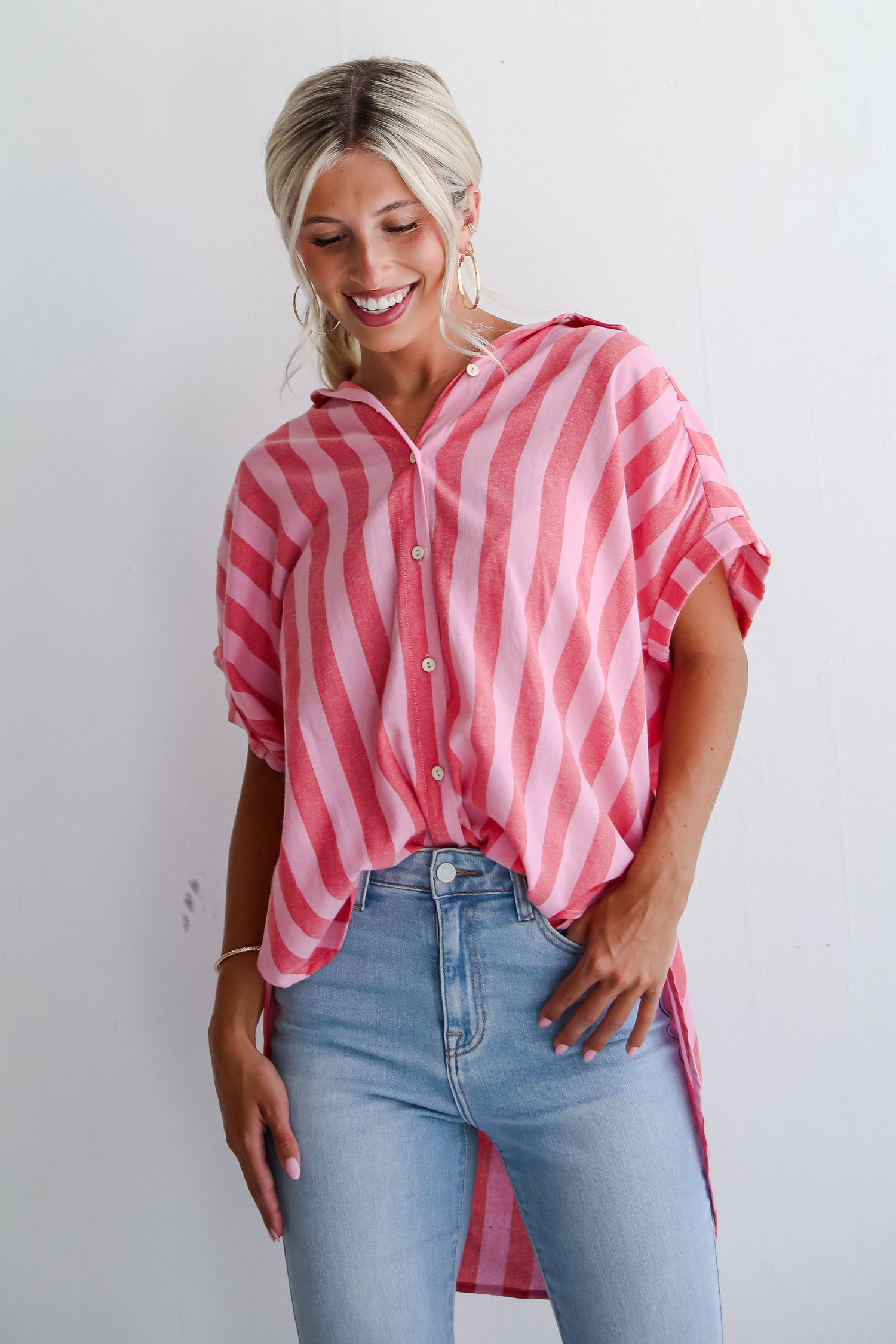 Pretty In Pink Striped Tunic