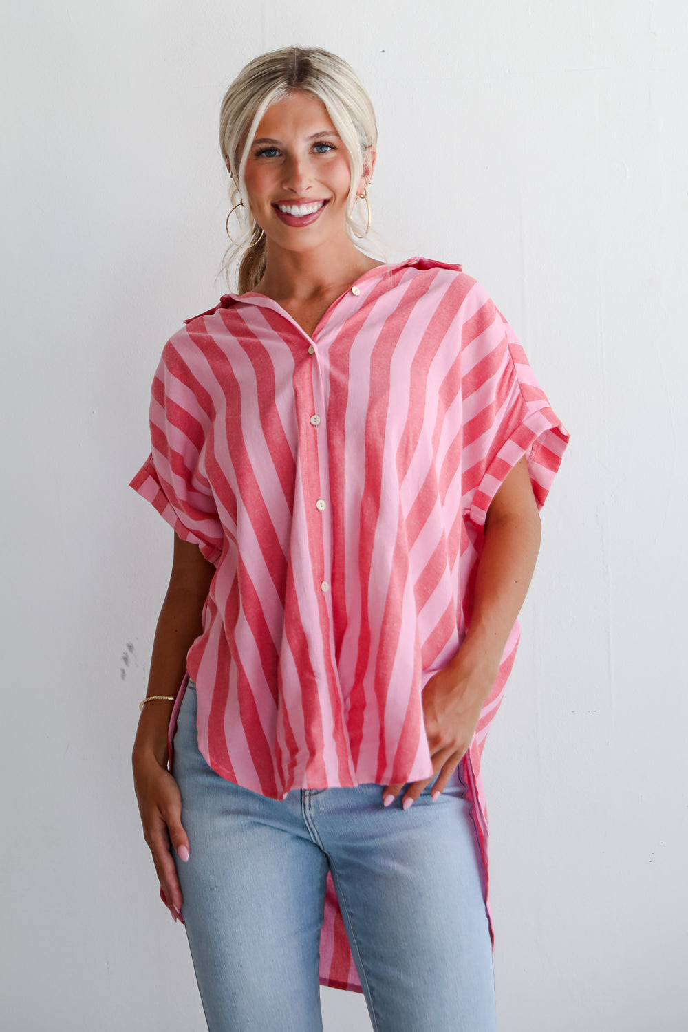 Pretty In Pink Striped Tunic