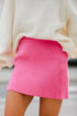 Pink Sweater Mini Skirt