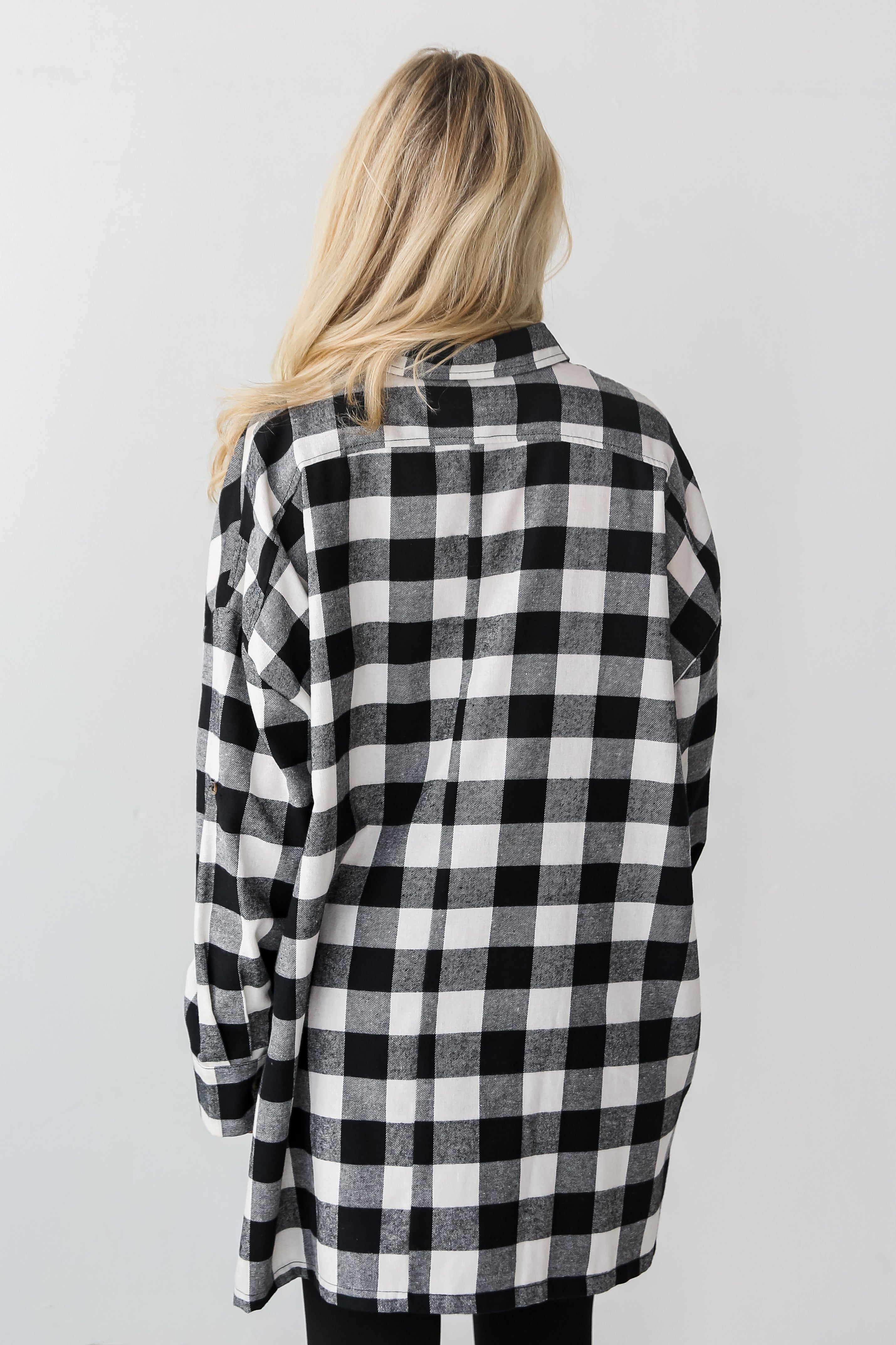 cute oversized black flannel