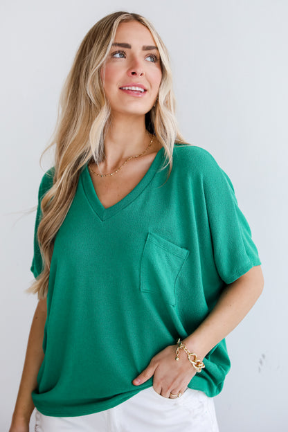 casual green tee