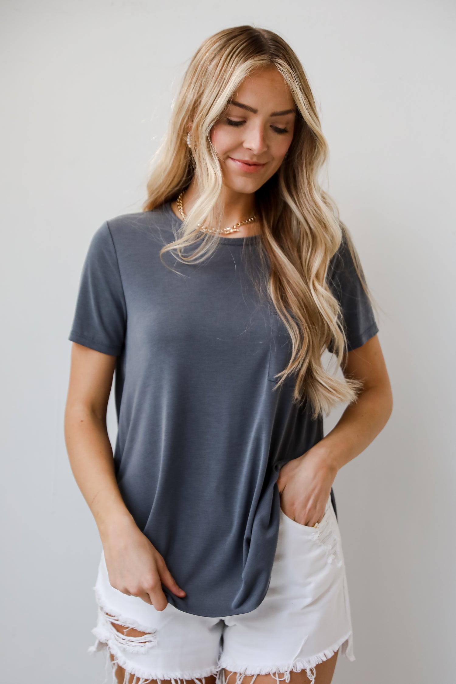 charcoal Pocket Tee