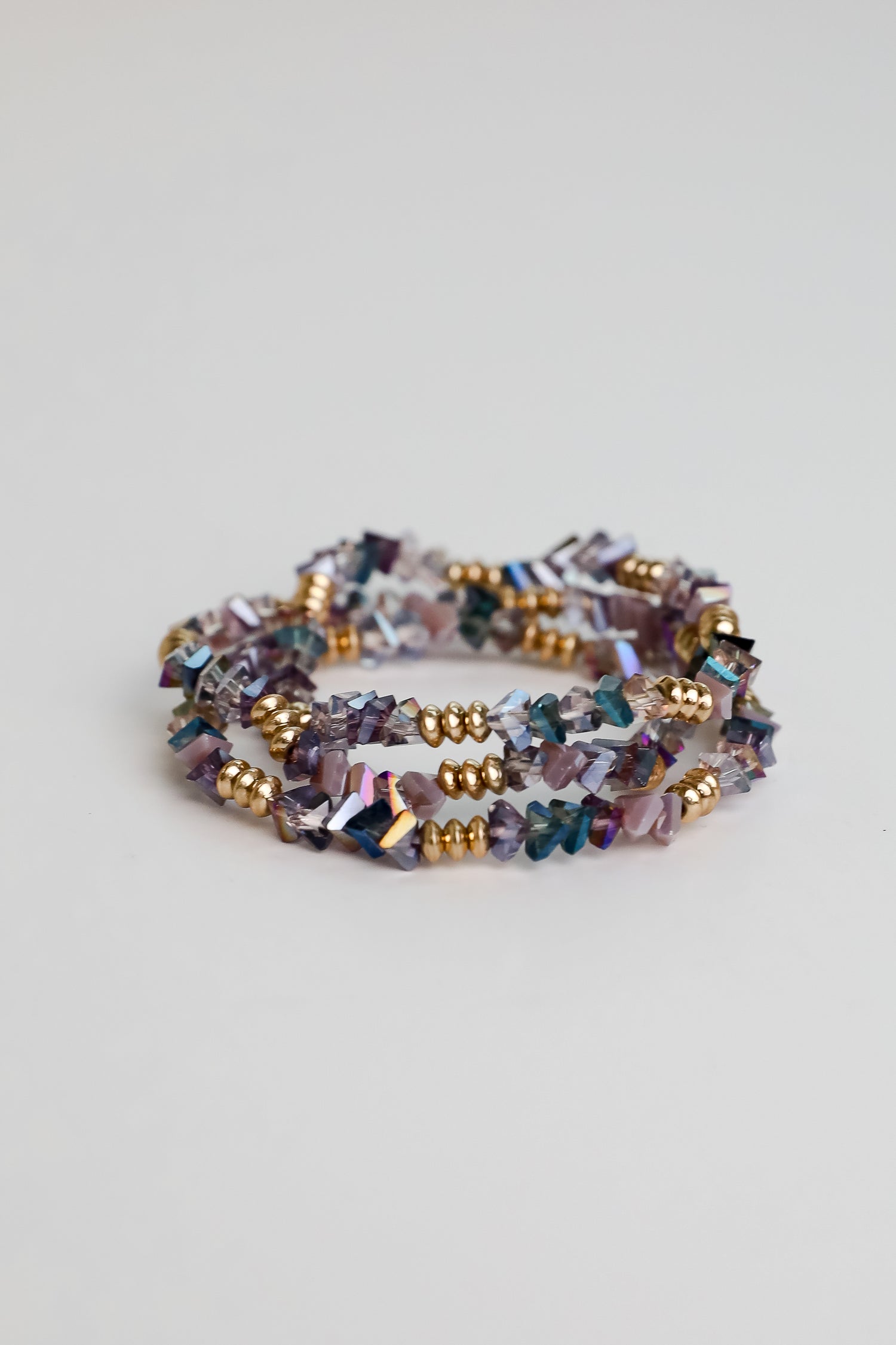 Allison Purple Beaded Bracelet Set