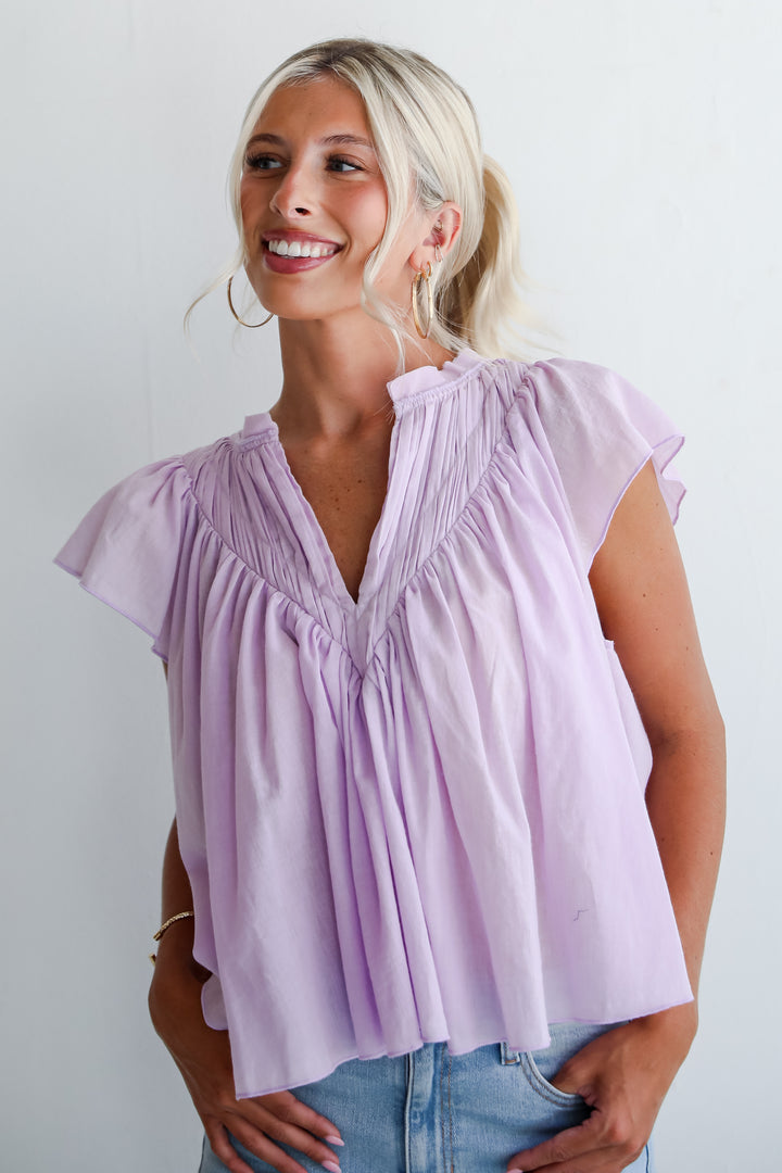 Exquisite Sweetness Lavender Blouse