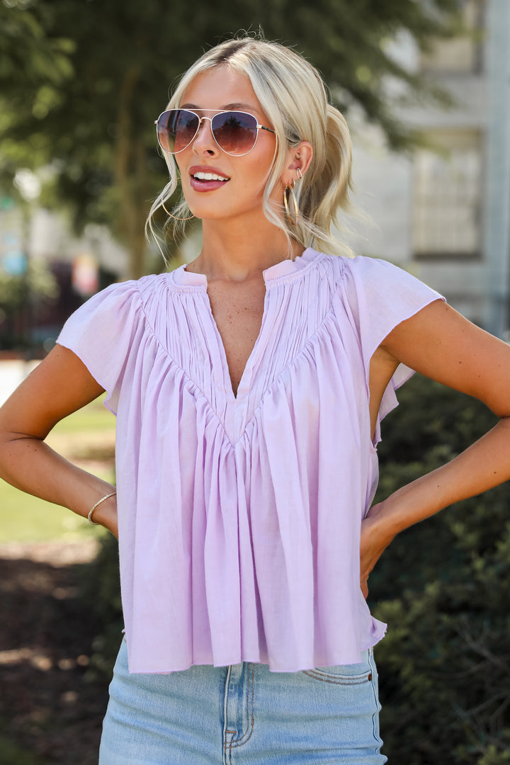 Exquisite Sweetness Lavender Blouse