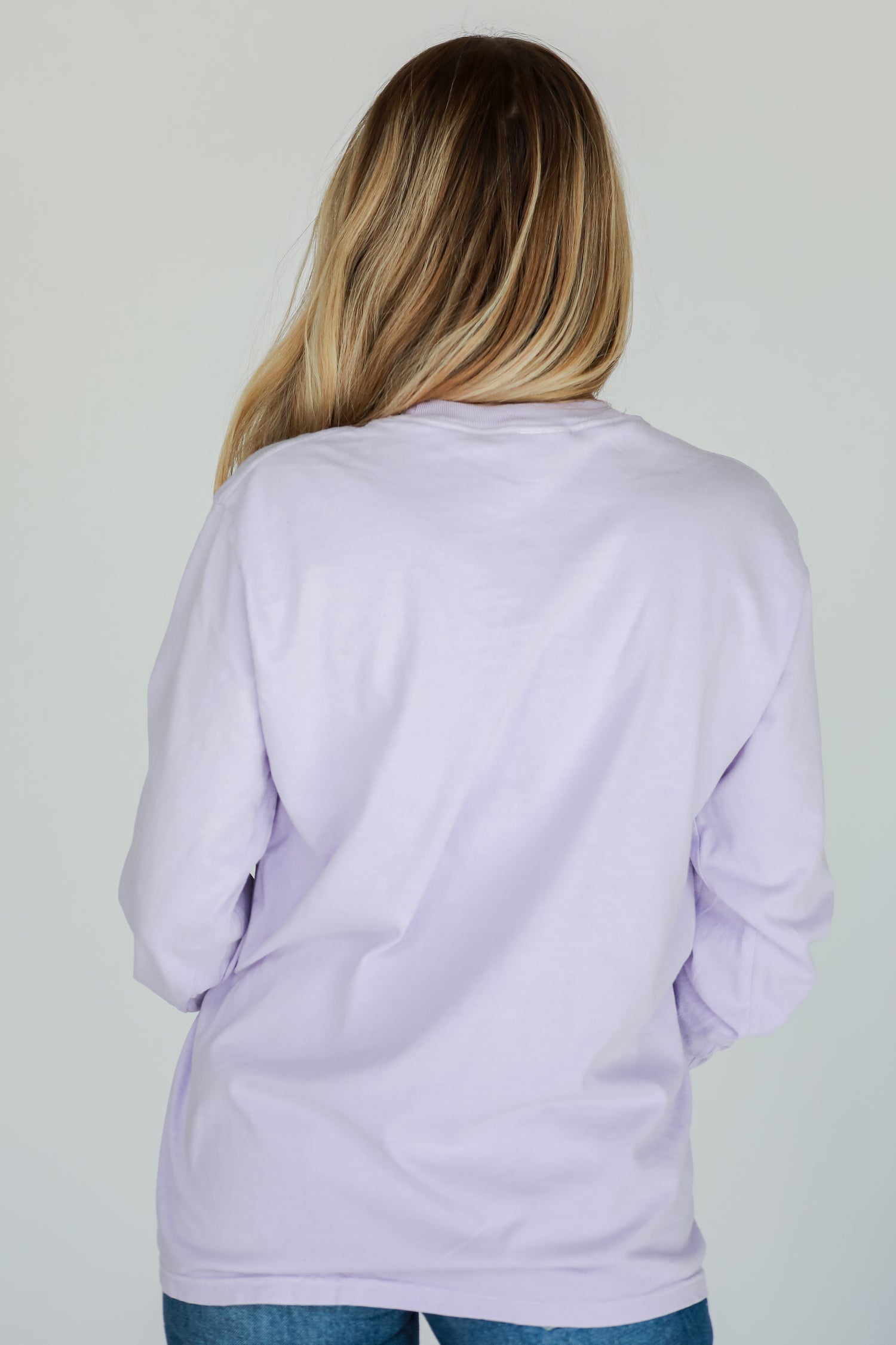 Lavender Charleston South Carolina Long Sleeve Tee back view