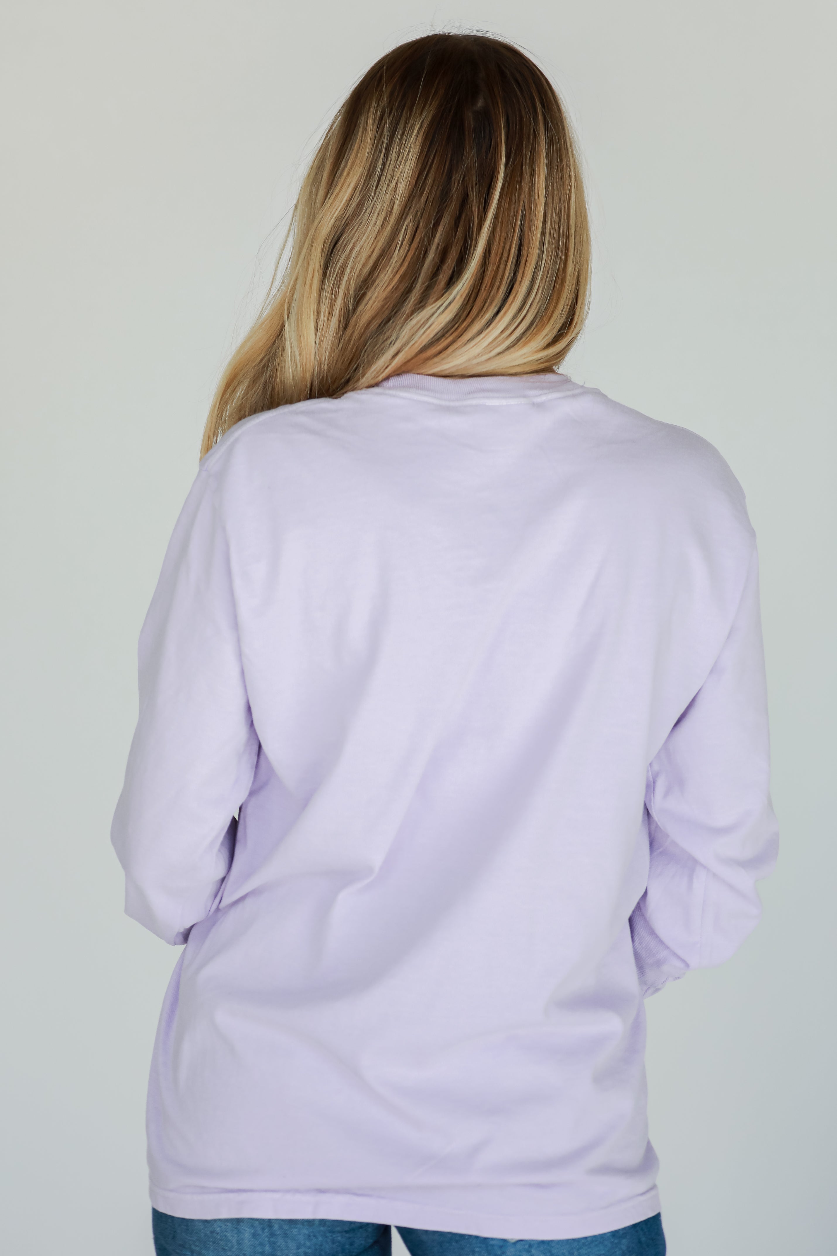 Lavender Charleston South Carolina Long Sleeve Tee back view