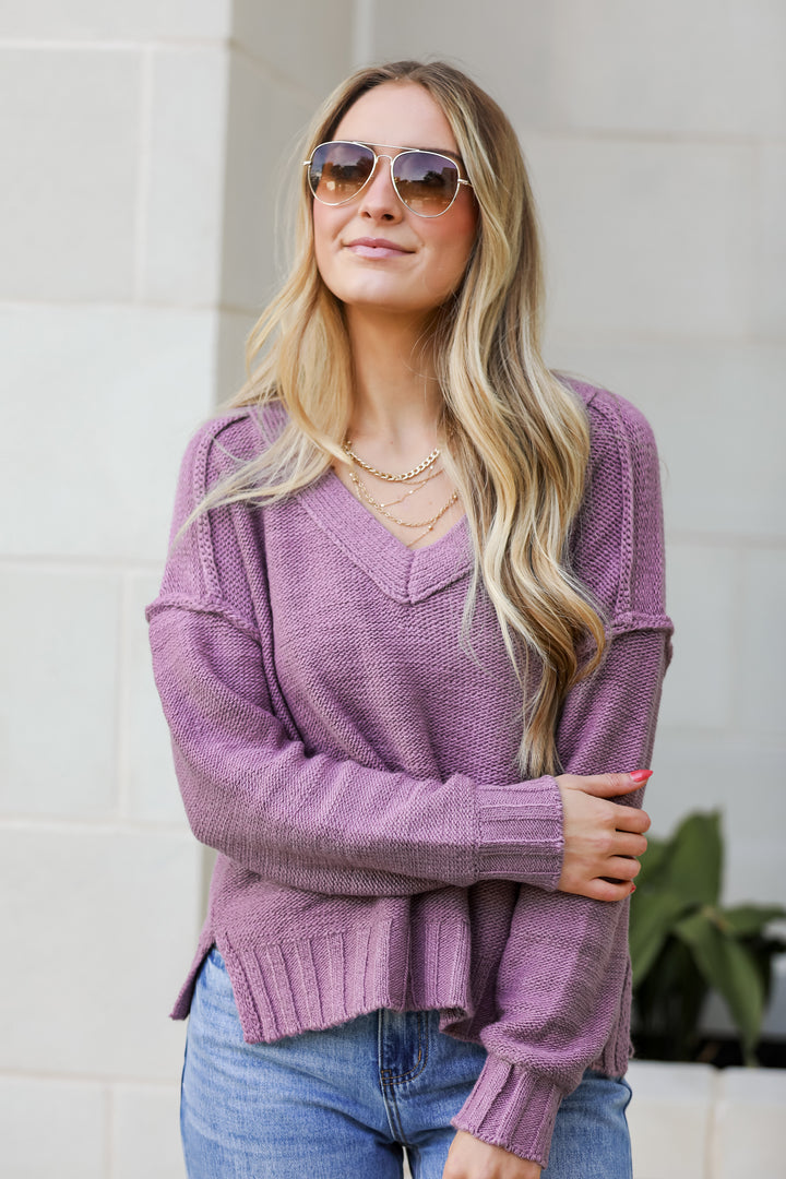 Plum Oversized Sweater