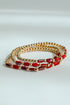Reagan Red Beaded Bracelet Set