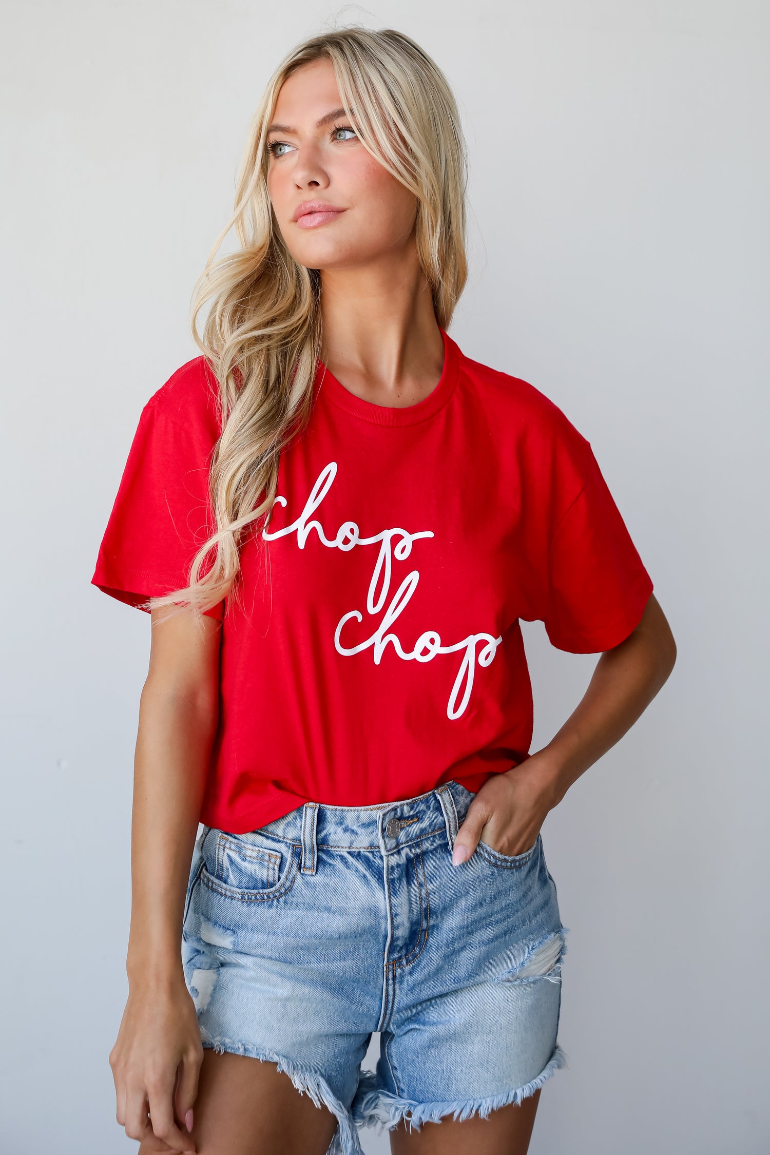 Red Chop Chop Cropped Tee