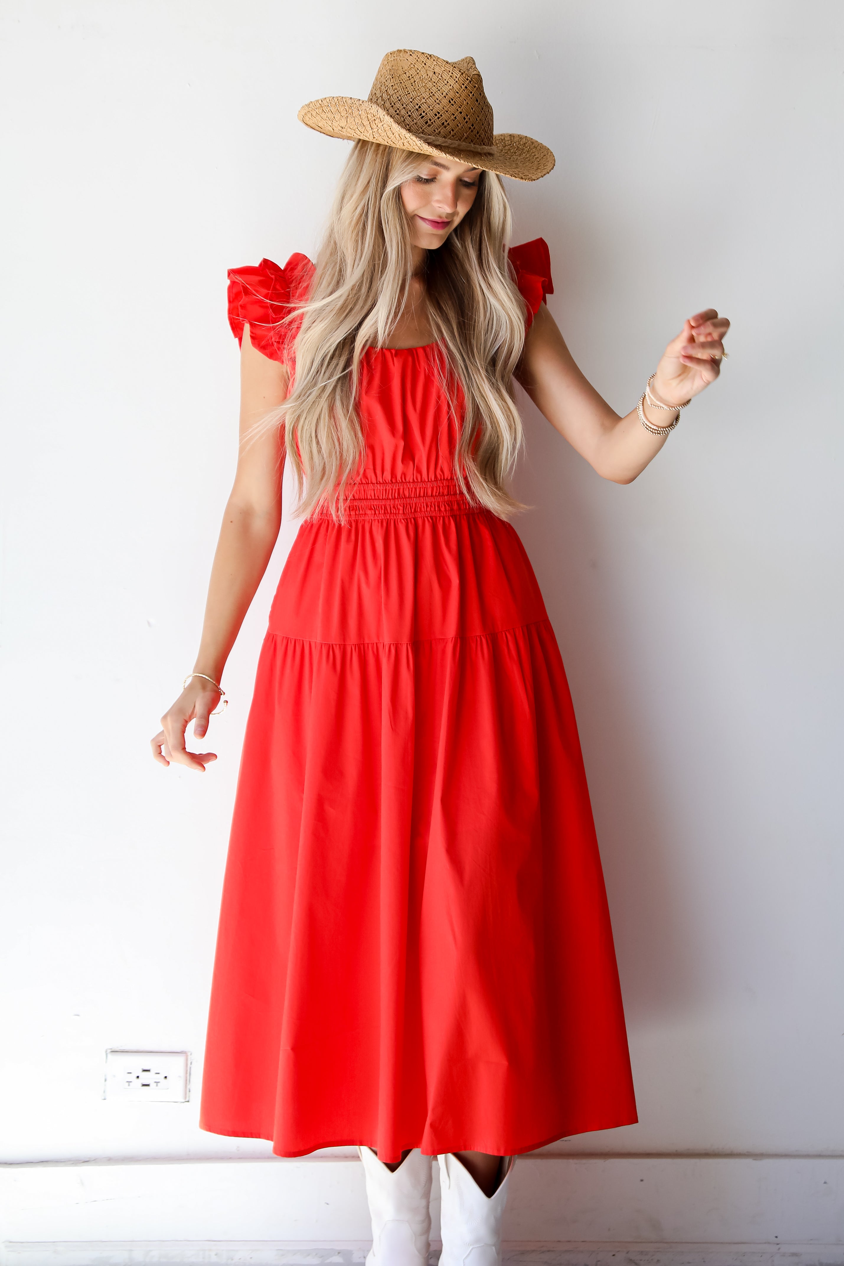 Romantic Babe Red Maxi Dress