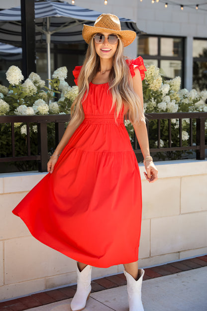 Romantic Babe Red Maxi Dress