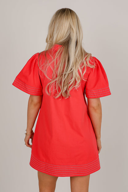 Feeling So Free Red Mini Dress