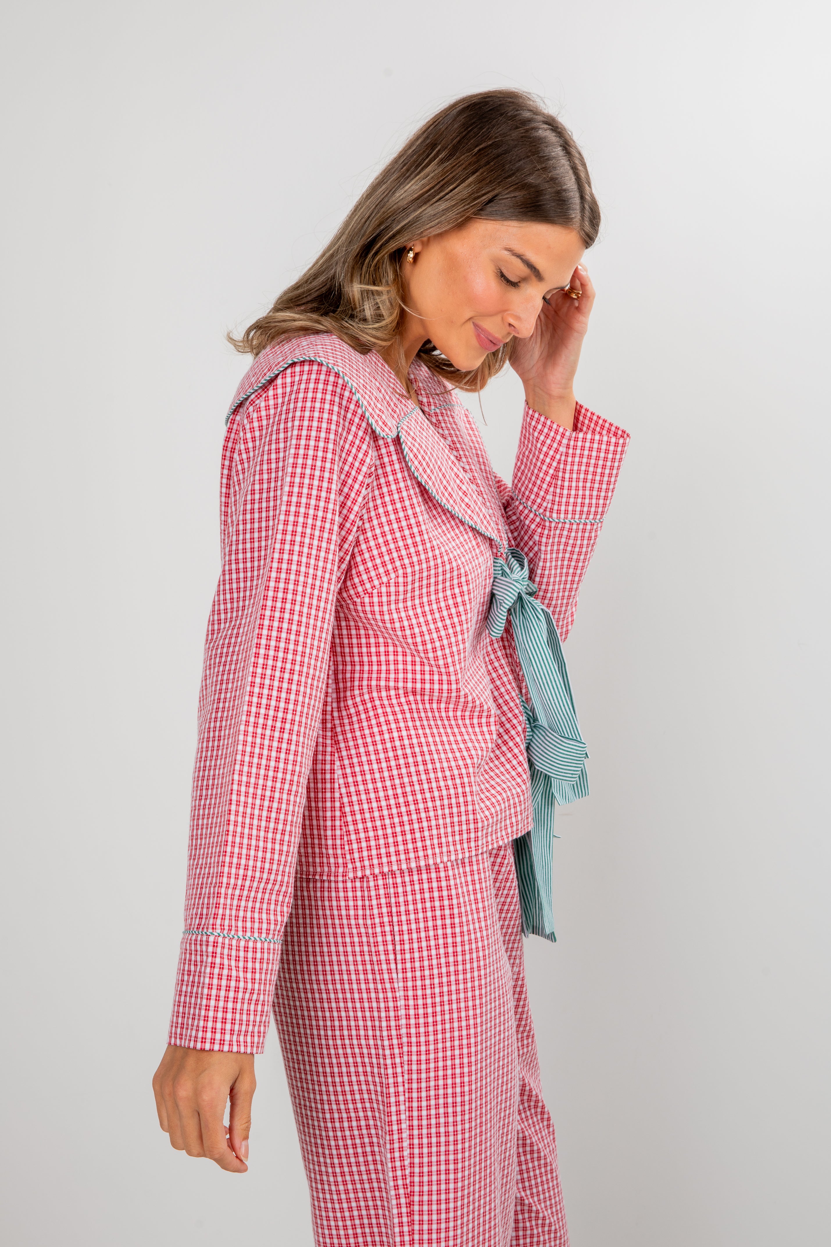 red plaid christmas pjs