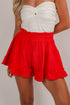 United In Love Linen Ruffle Shorts